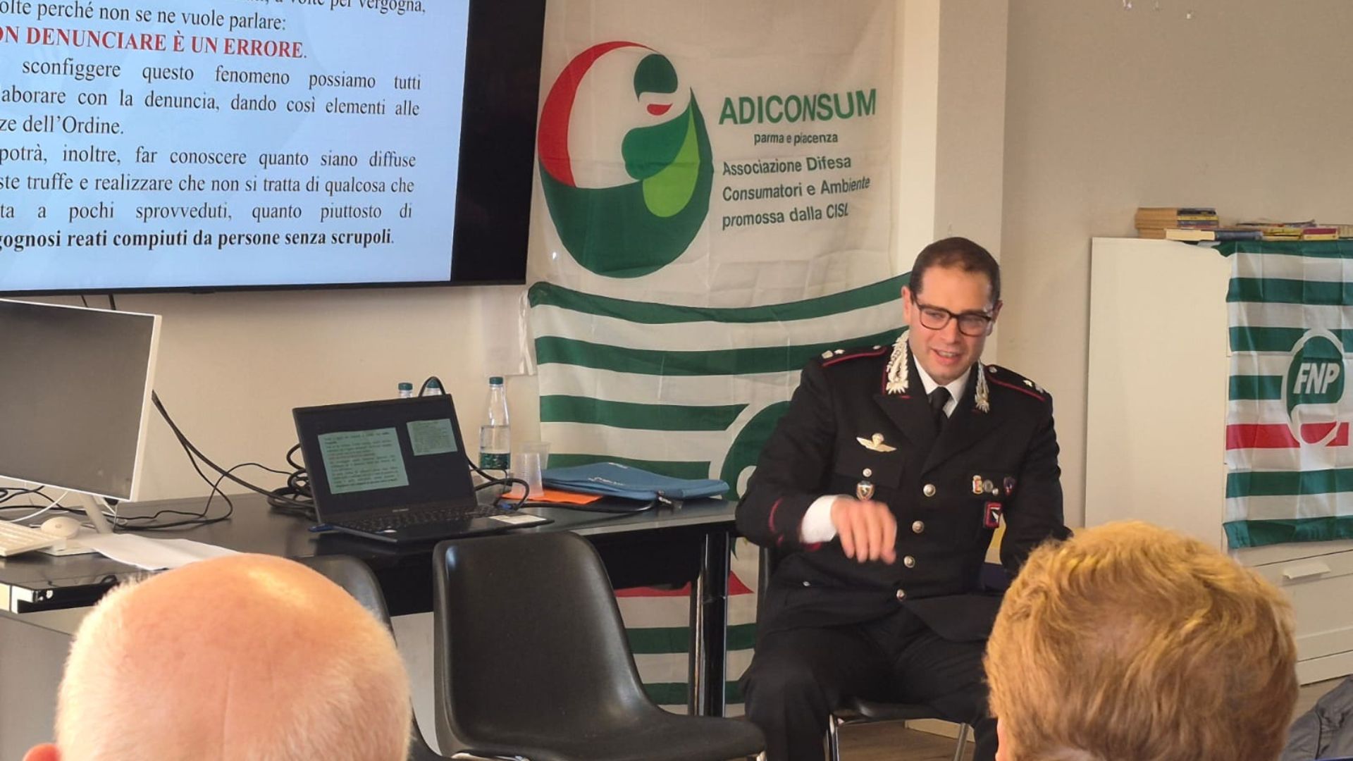 Carabinieri e Adiconsum Parma contro le truffe