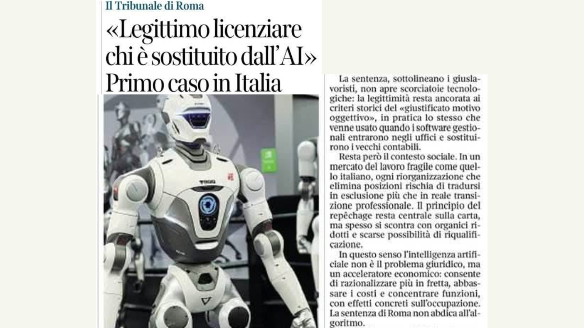 AI e automazione, proteggere i diritti dei lavoratori è una priorità normativa