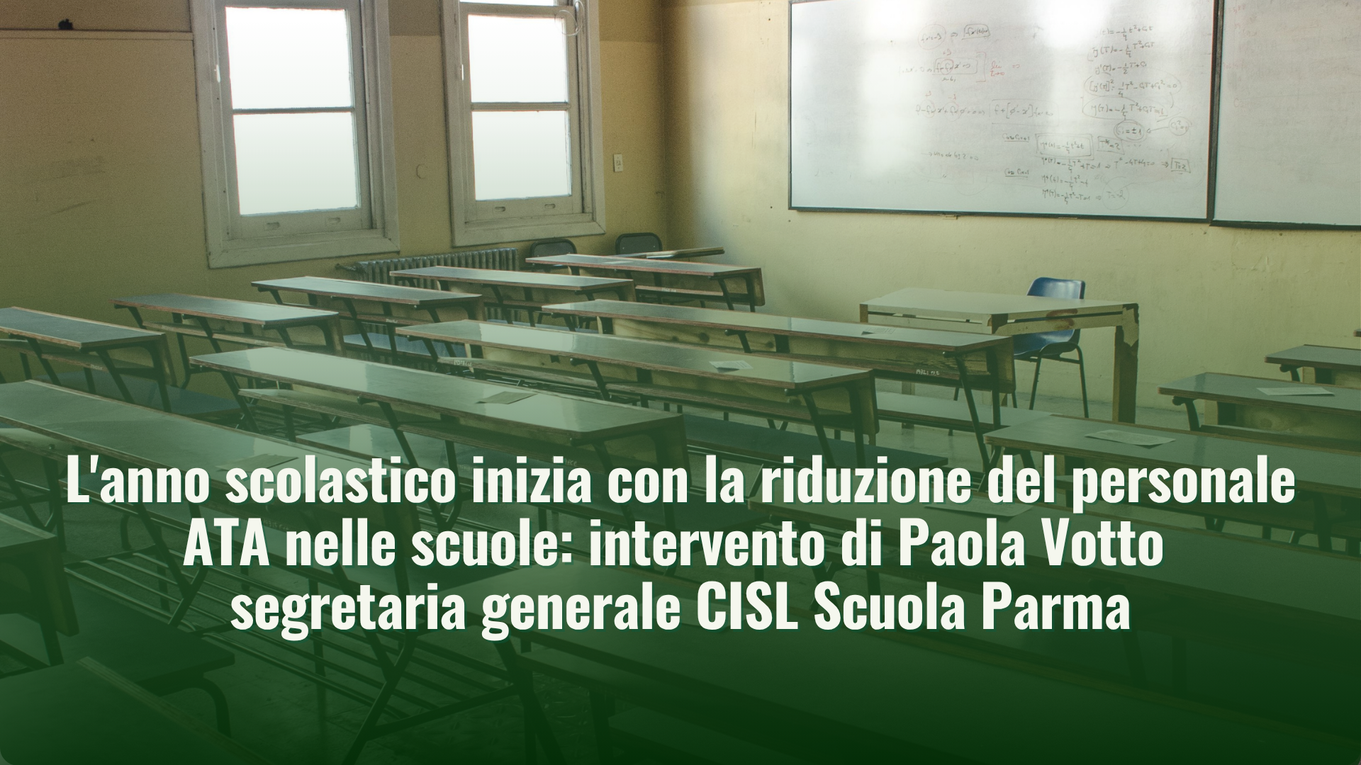 L’anno scolastico inizia con la riduzione del personale ATA nelle scuole: intervento di Paola Votto segretaria generale CISL Scuola Parma